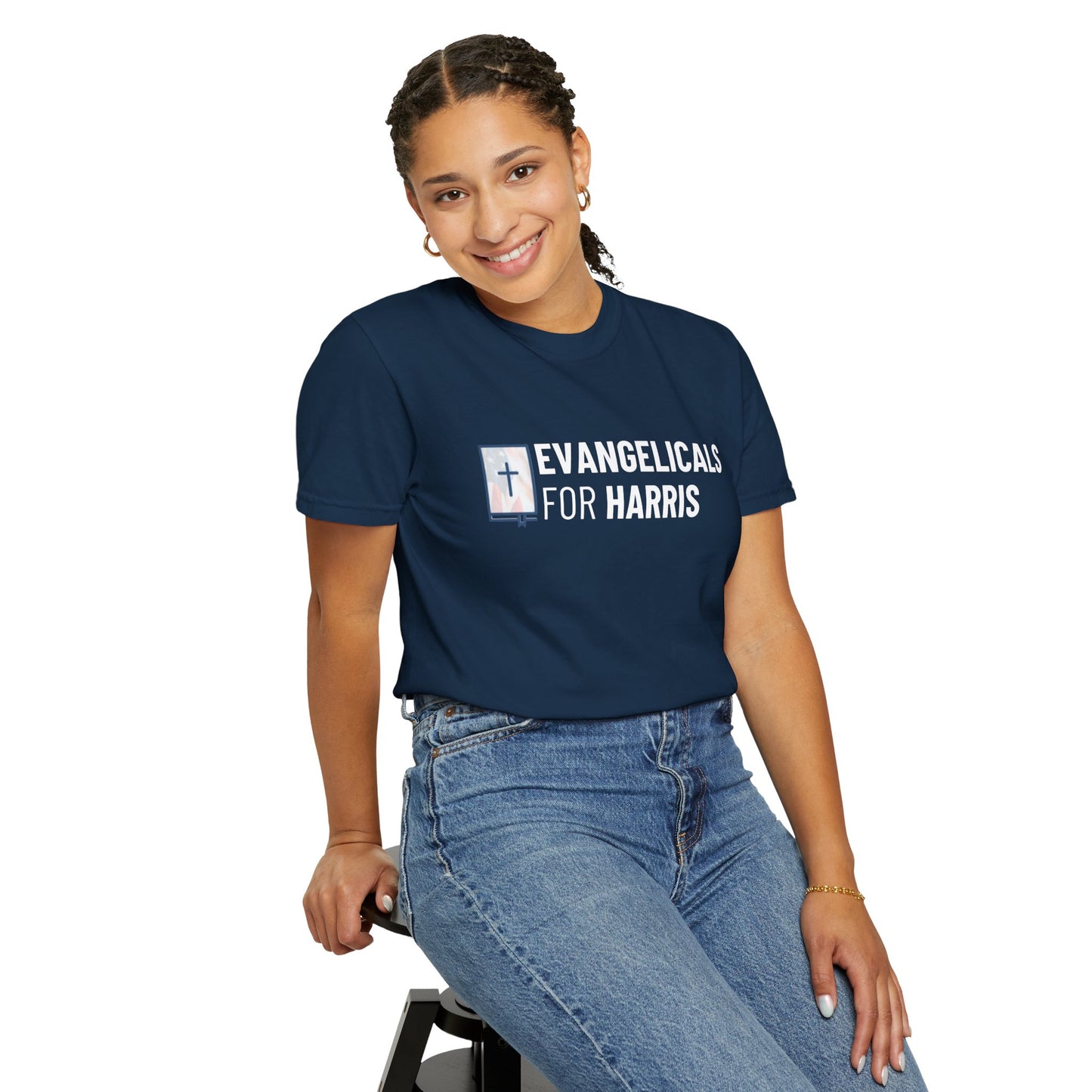 Evangelicals For Harris Logo Garment-Dyed T-Shirt