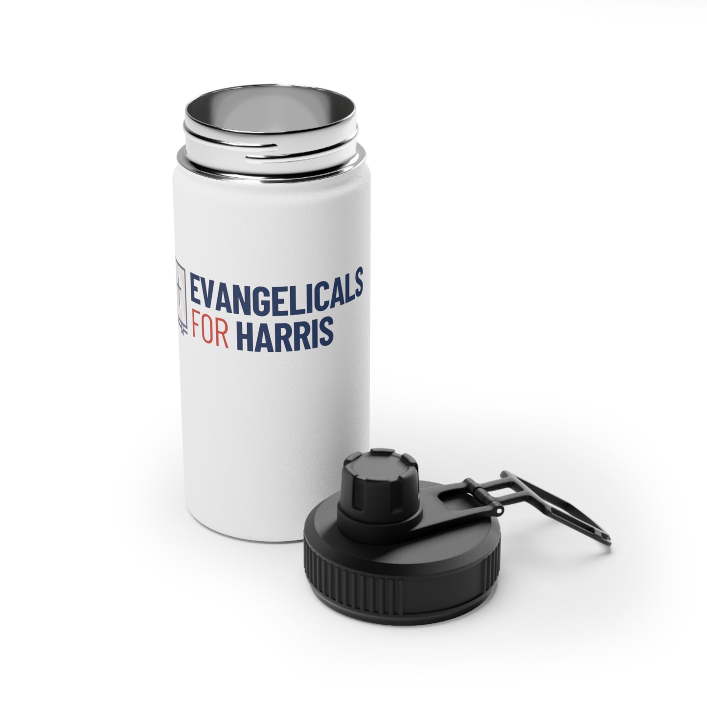 Evangelicals For Harris Steel Water Bottle (Sports Lid)