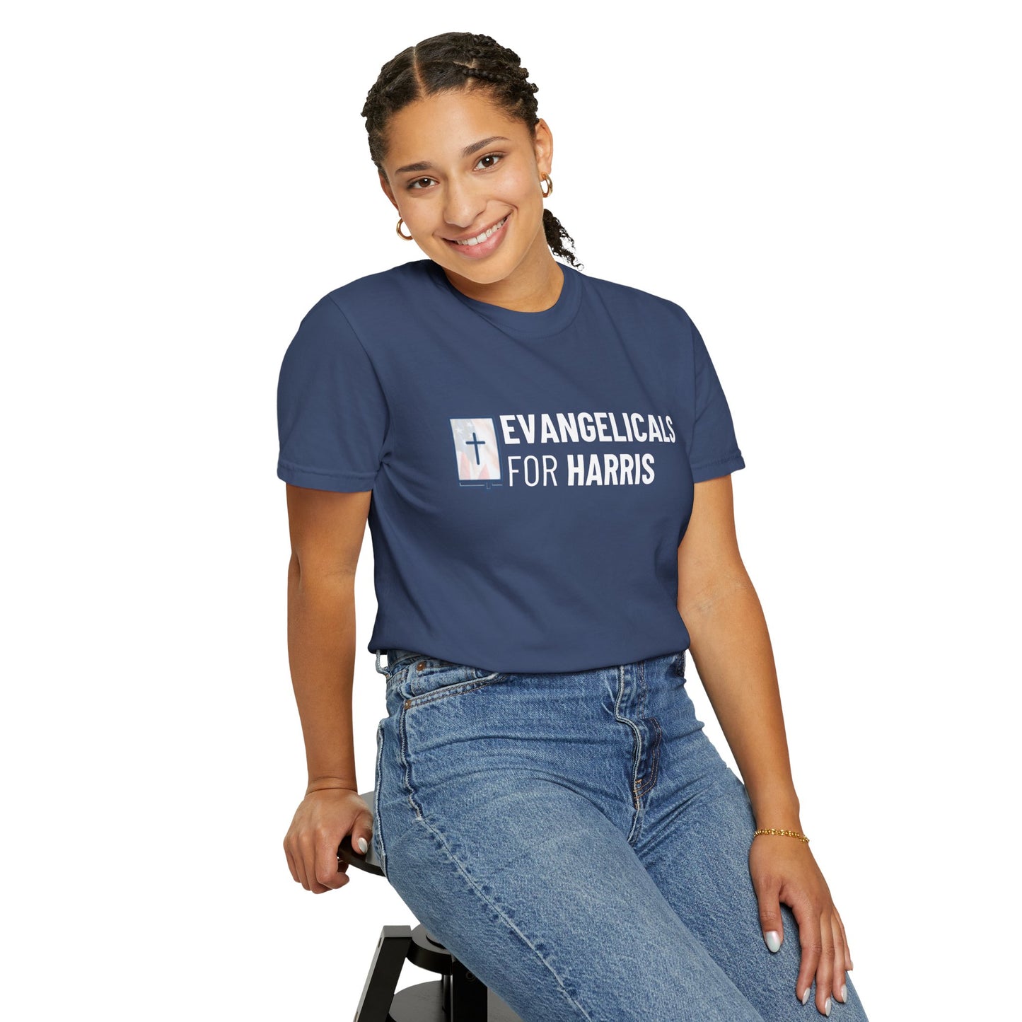 Evangelicals For Harris Logo Garment-Dyed T-Shirt