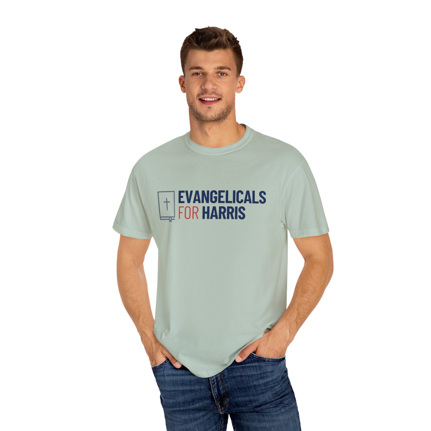 Evangelicals For Harris Logo Garment-Dyed T-Shirt