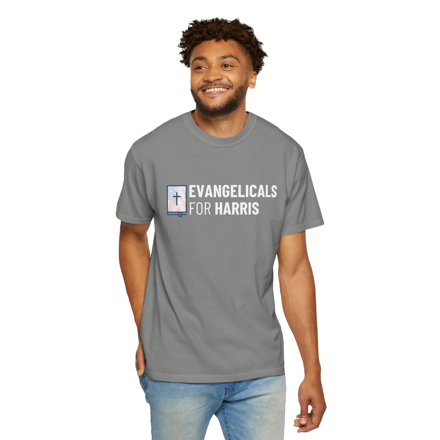 Evangelicals For Harris Logo Garment-Dyed T-Shirt