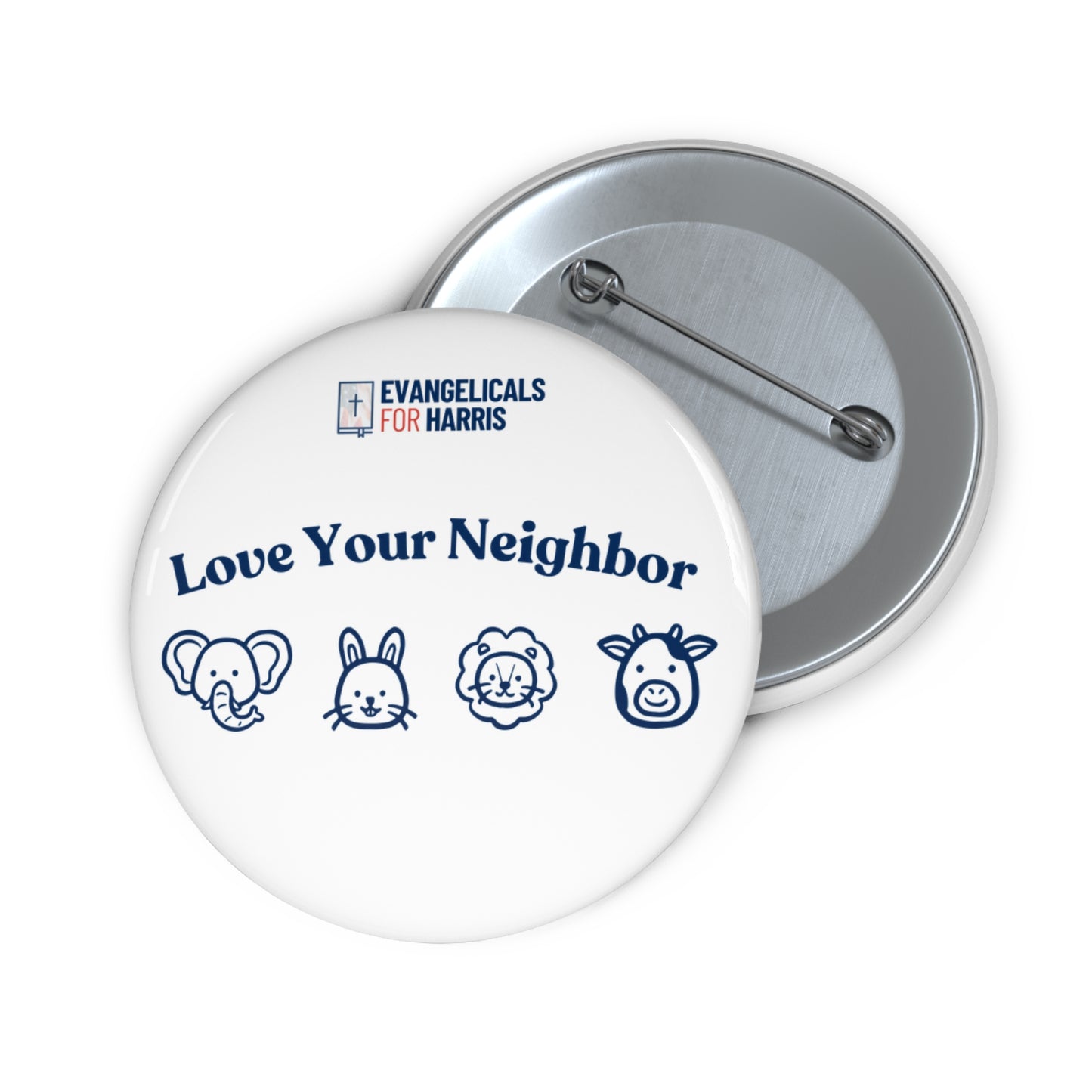 Love Your Neighbor Button Pin