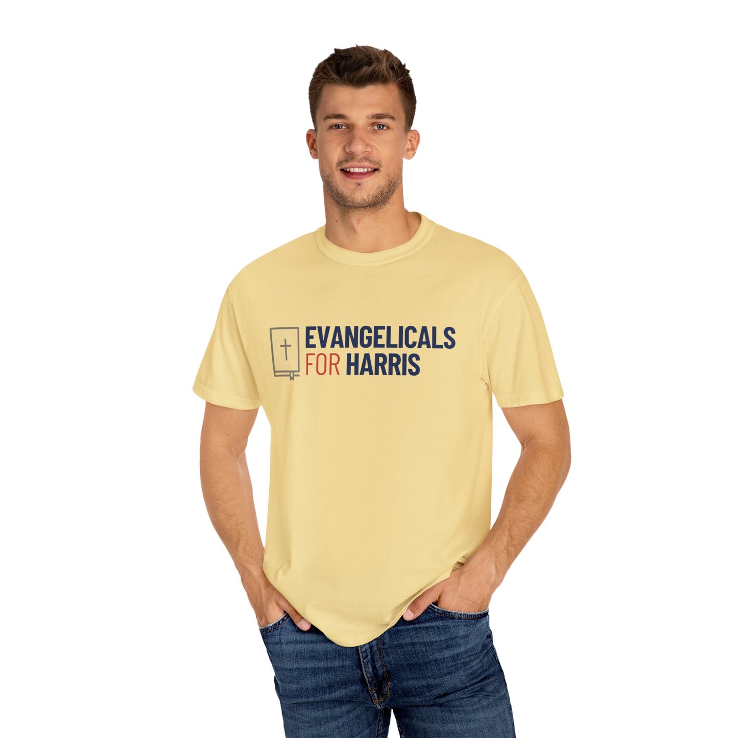 Evangelicals For Harris Logo Garment-Dyed T-Shirt