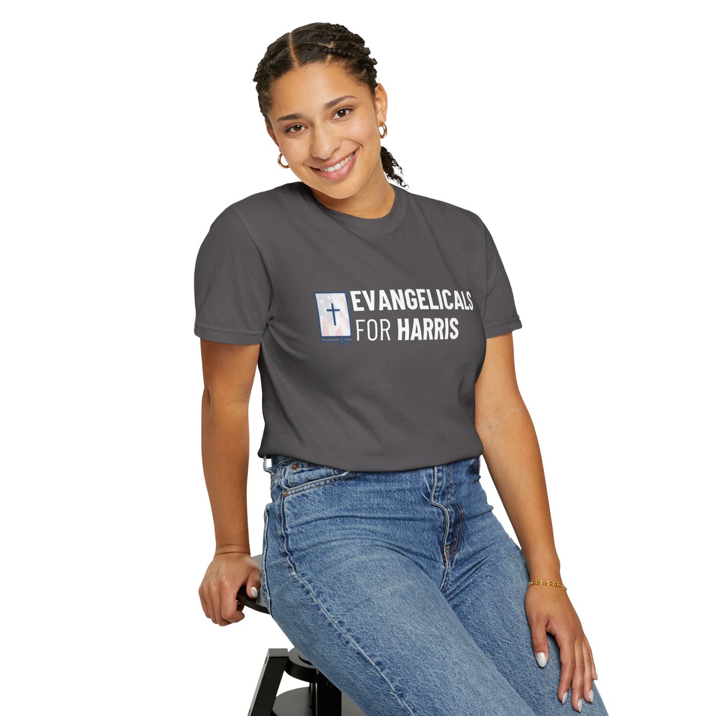 Evangelicals For Harris Logo Garment-Dyed T-Shirt