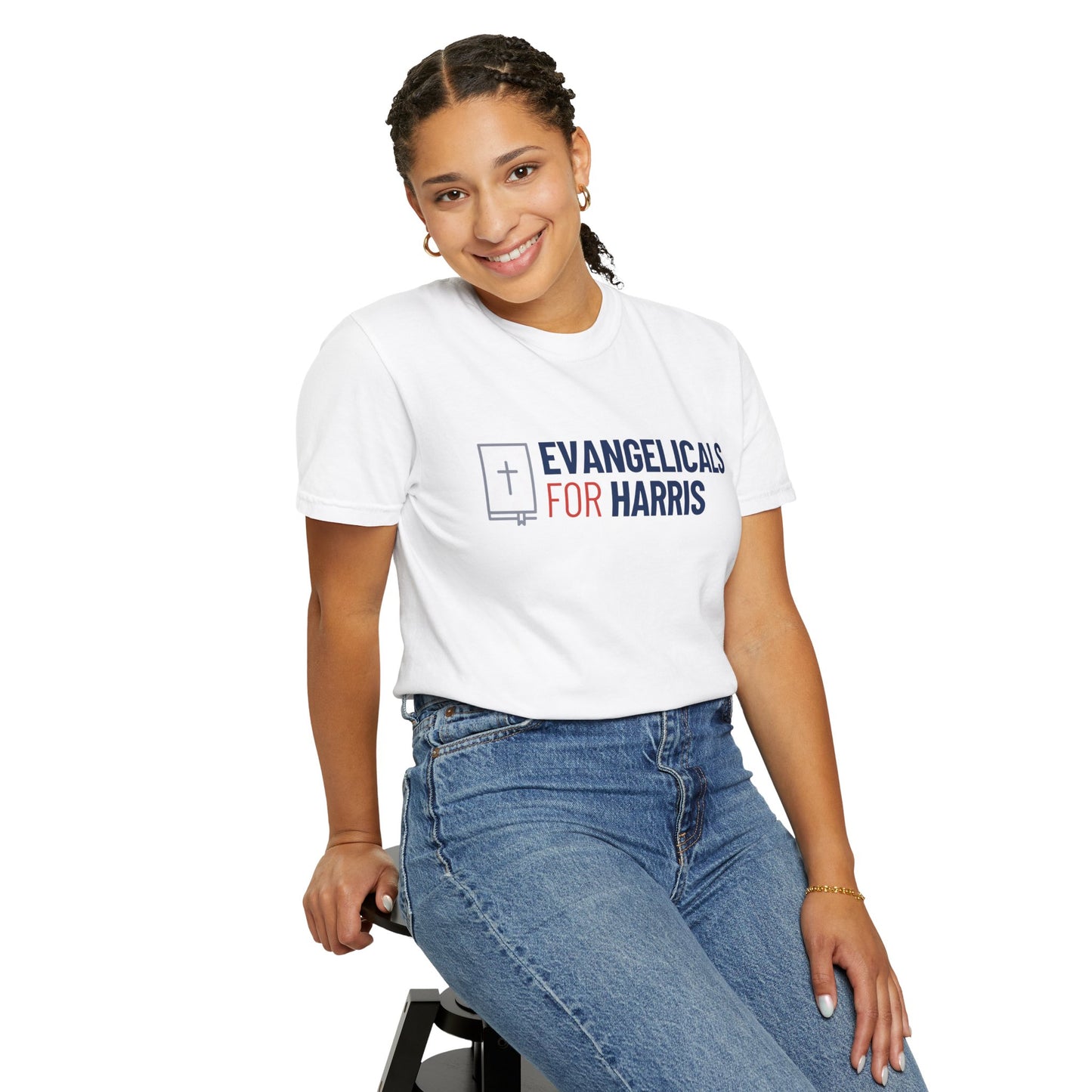 Evangelicals For Harris Logo Garment-Dyed T-Shirt