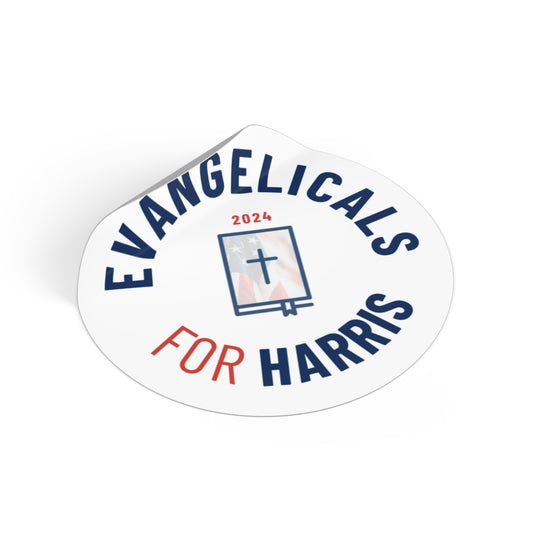 Evangelicals For Harris Round Vinyl Sticker