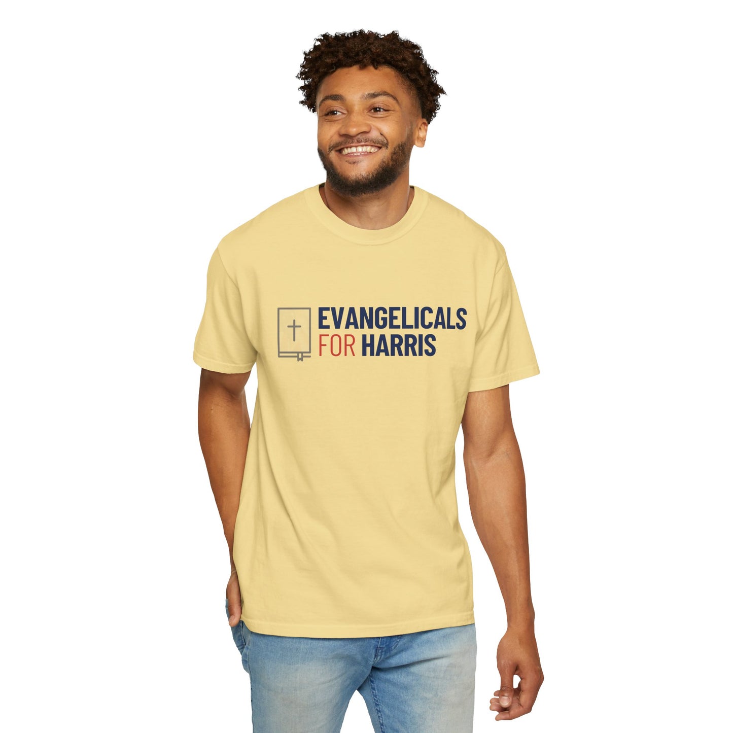 Evangelicals For Harris Logo Garment-Dyed T-Shirt