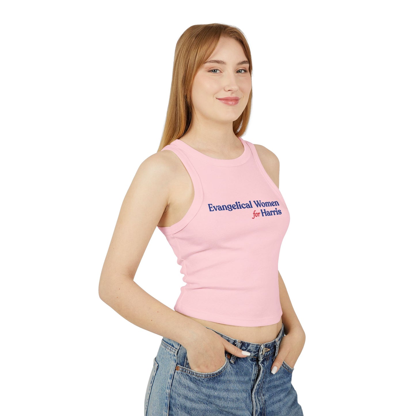 Evangelical Women For Harris Micro-Rib Racer Tank Top