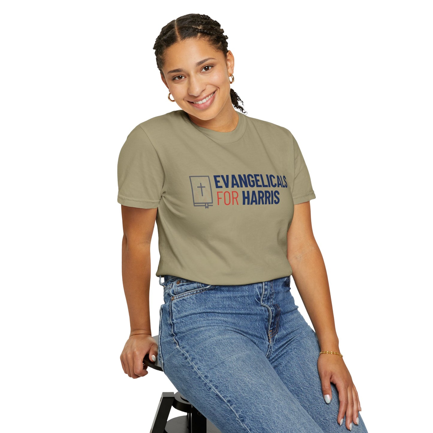 Evangelicals For Harris Logo Garment-Dyed T-Shirt