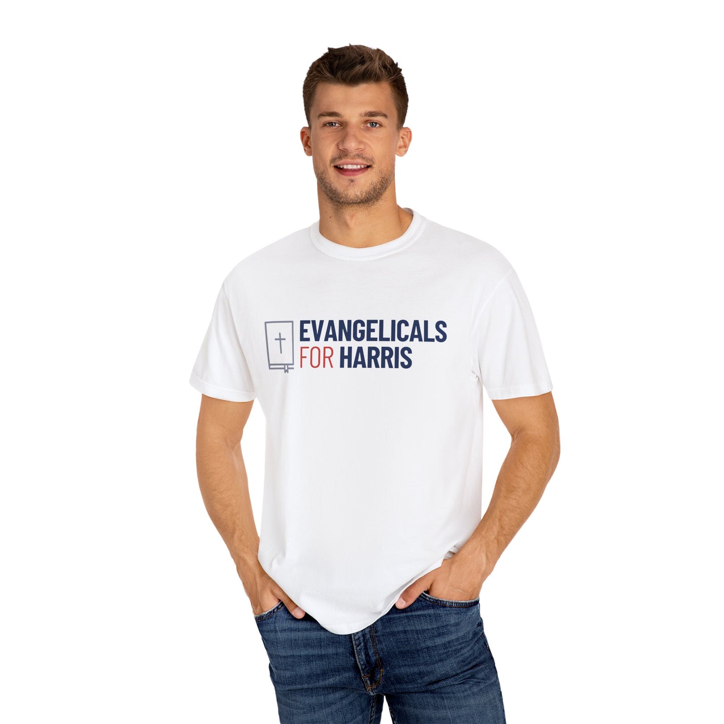 Evangelicals For Harris Logo Garment-Dyed T-Shirt