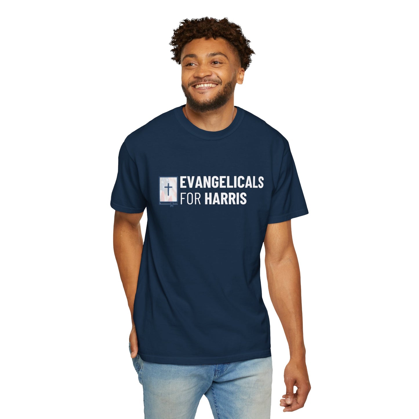 Evangelicals For Harris Logo Garment-Dyed T-Shirt