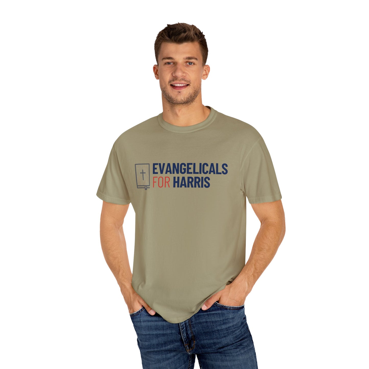 Evangelicals For Harris Logo Garment-Dyed T-Shirt