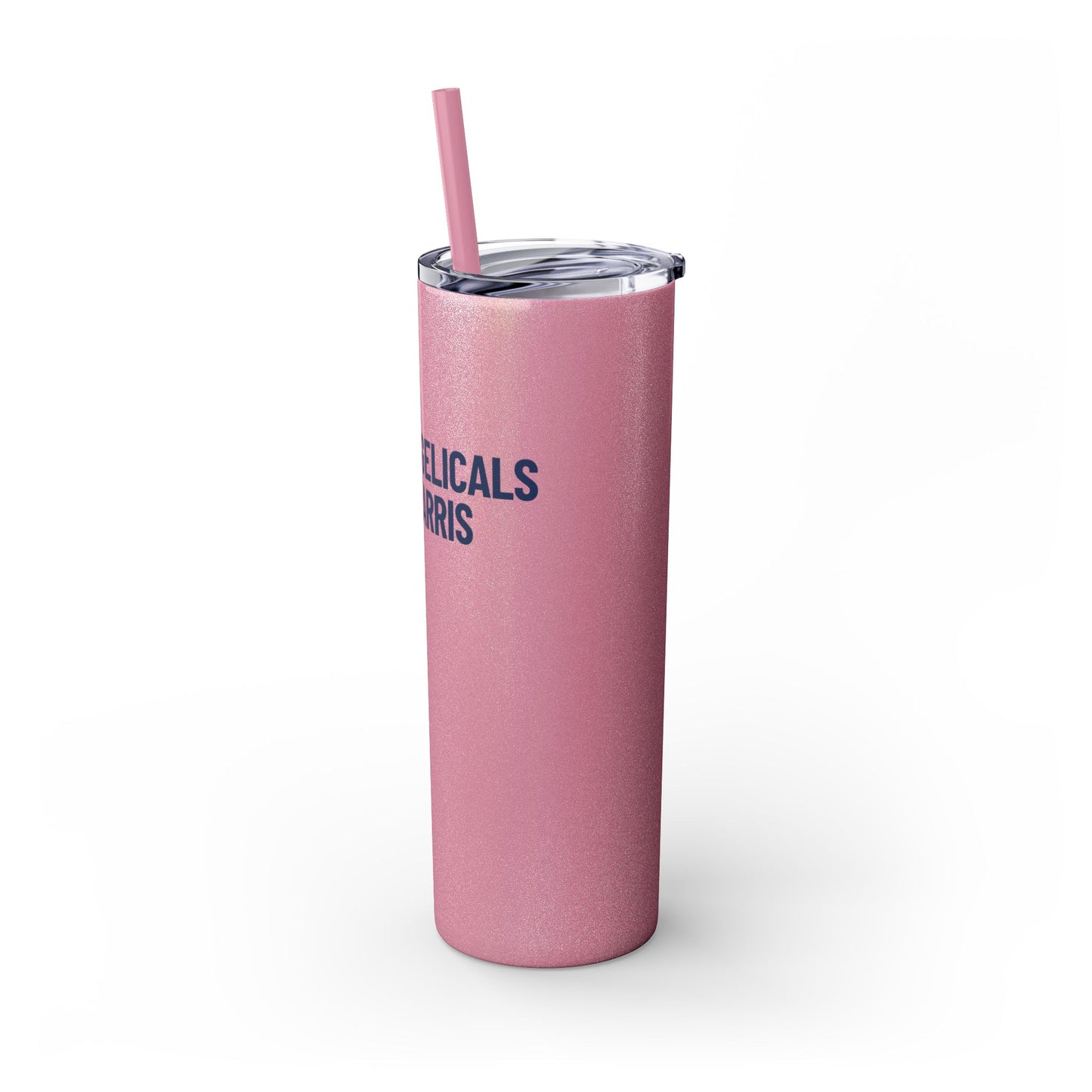 Evangelicals For Harris Skinny Tumbler with Straw, 20oz