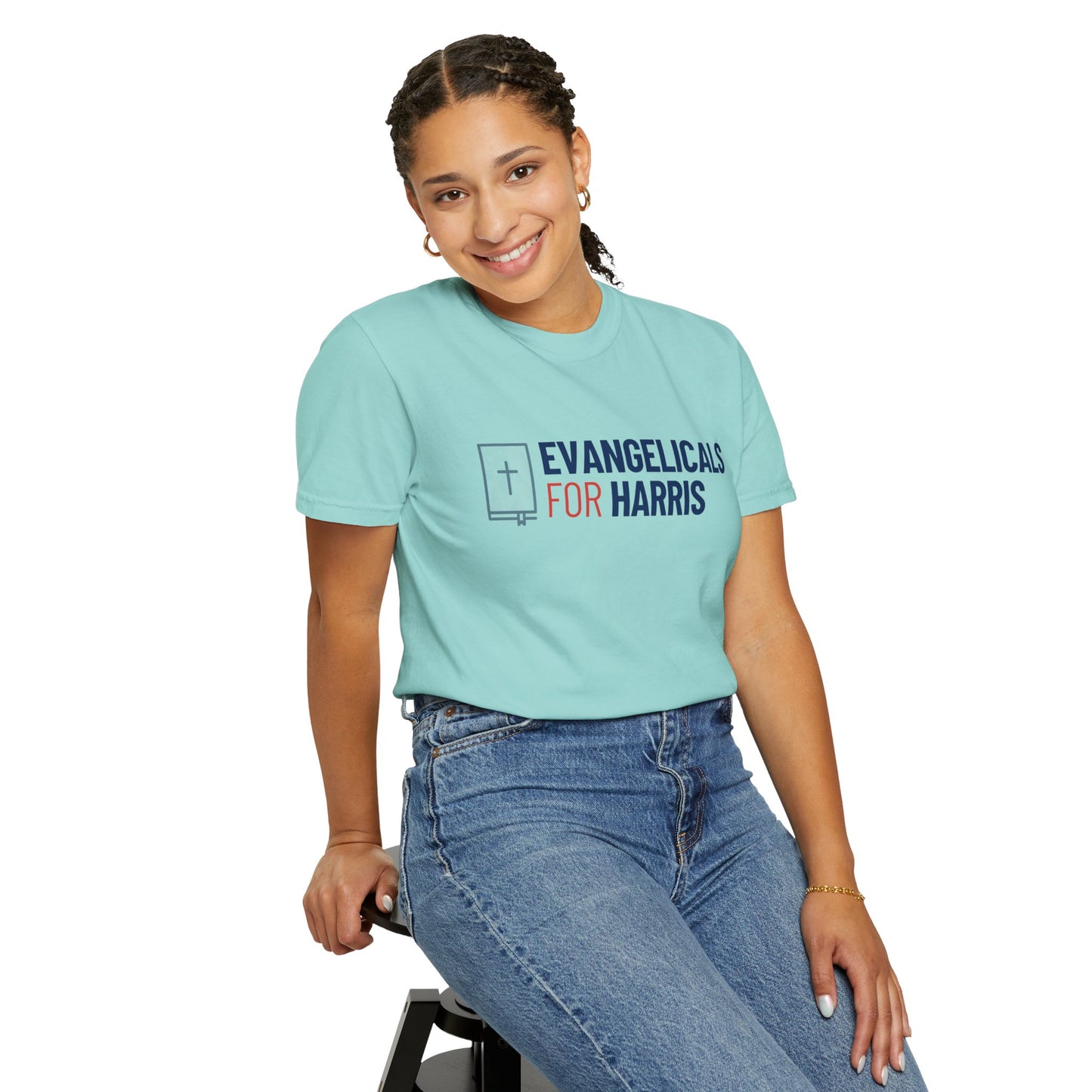 Evangelicals For Harris Logo Garment-Dyed T-Shirt