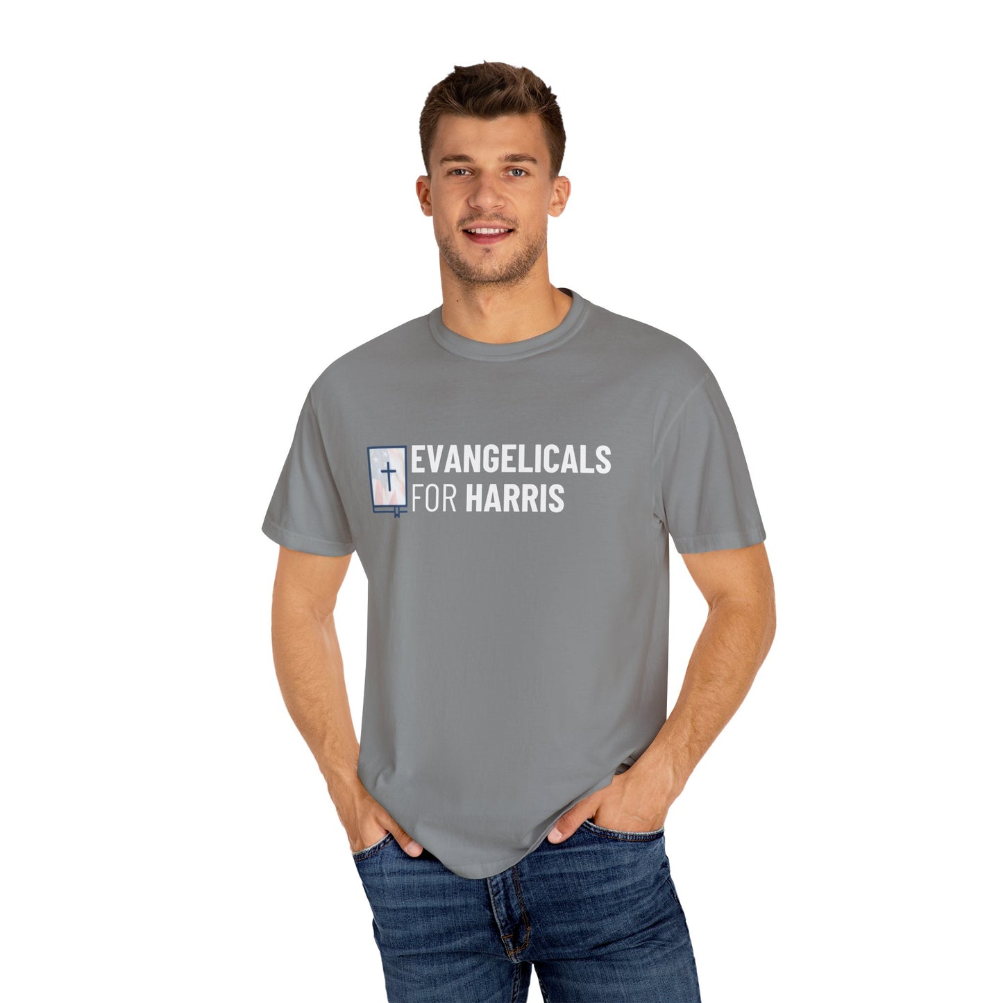 Evangelicals For Harris Logo Garment-Dyed T-Shirt