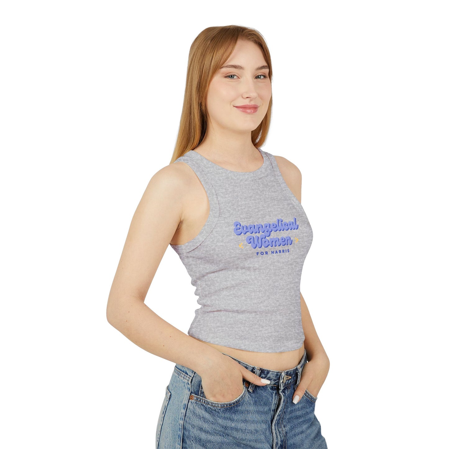 Evangelical Women For Harris Micro Rib Racer Tank Top