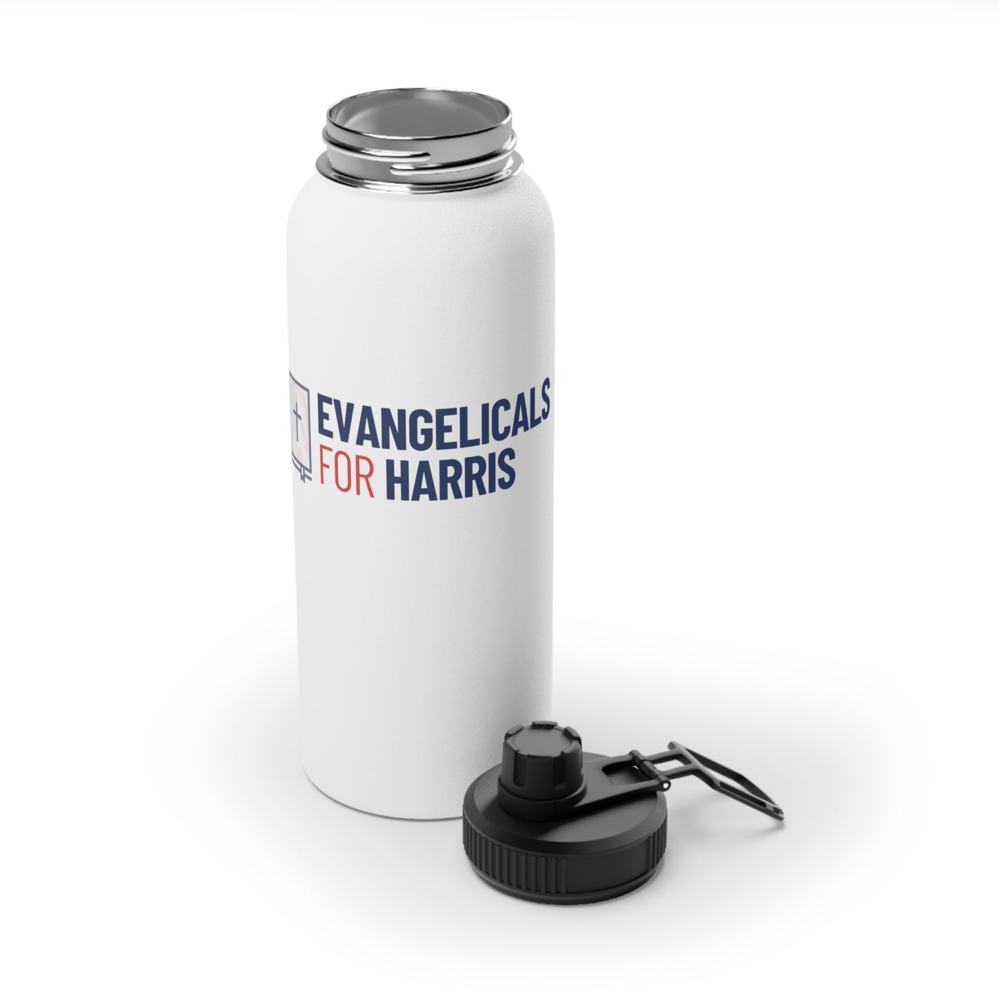 Evangelicals For Harris Steel Water Bottle (Sports Lid)