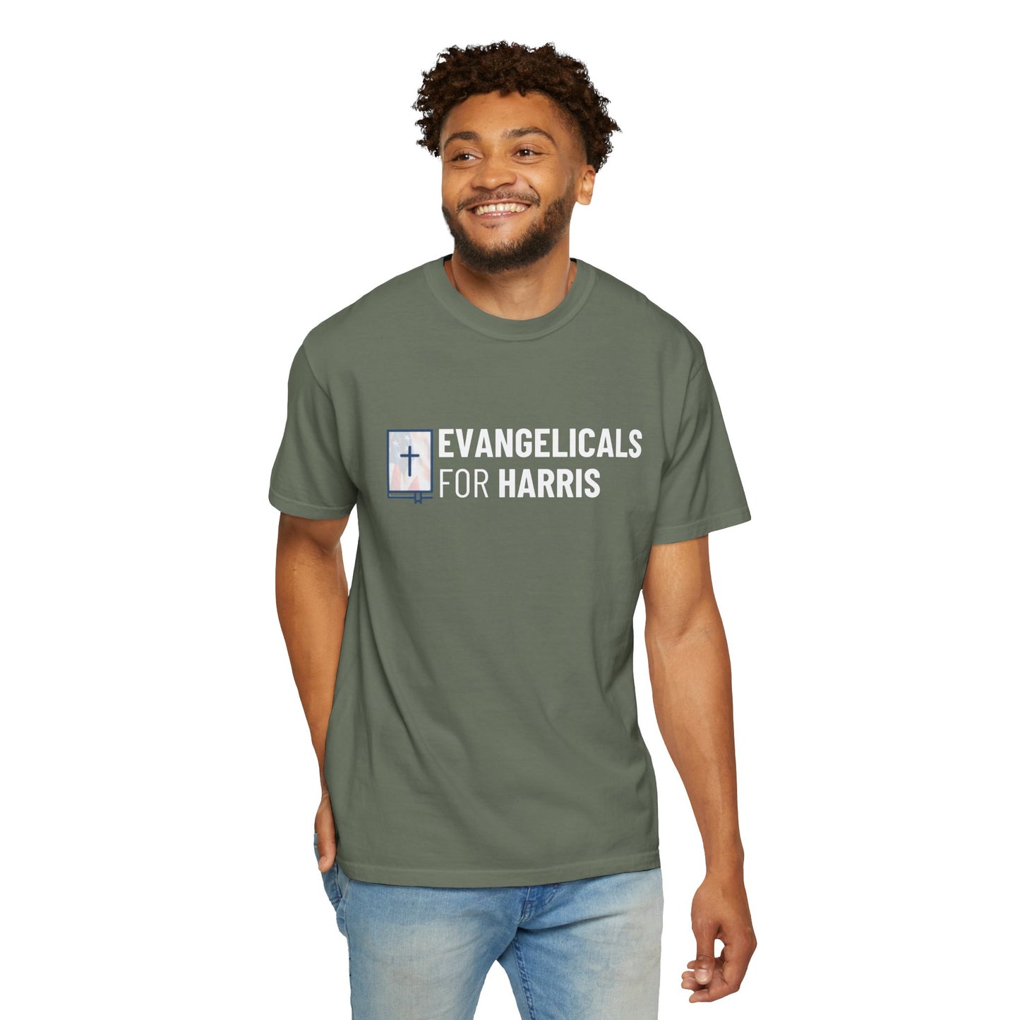 Evangelicals For Harris Logo Garment-Dyed T-Shirt