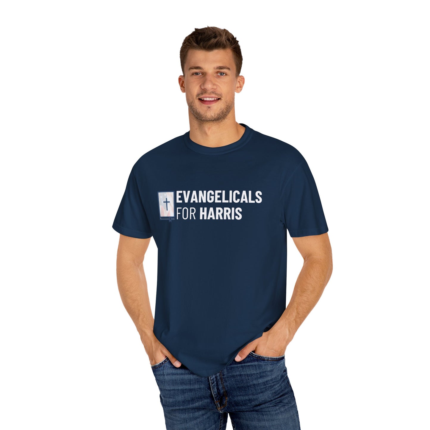 Evangelicals For Harris Logo Garment-Dyed T-Shirt