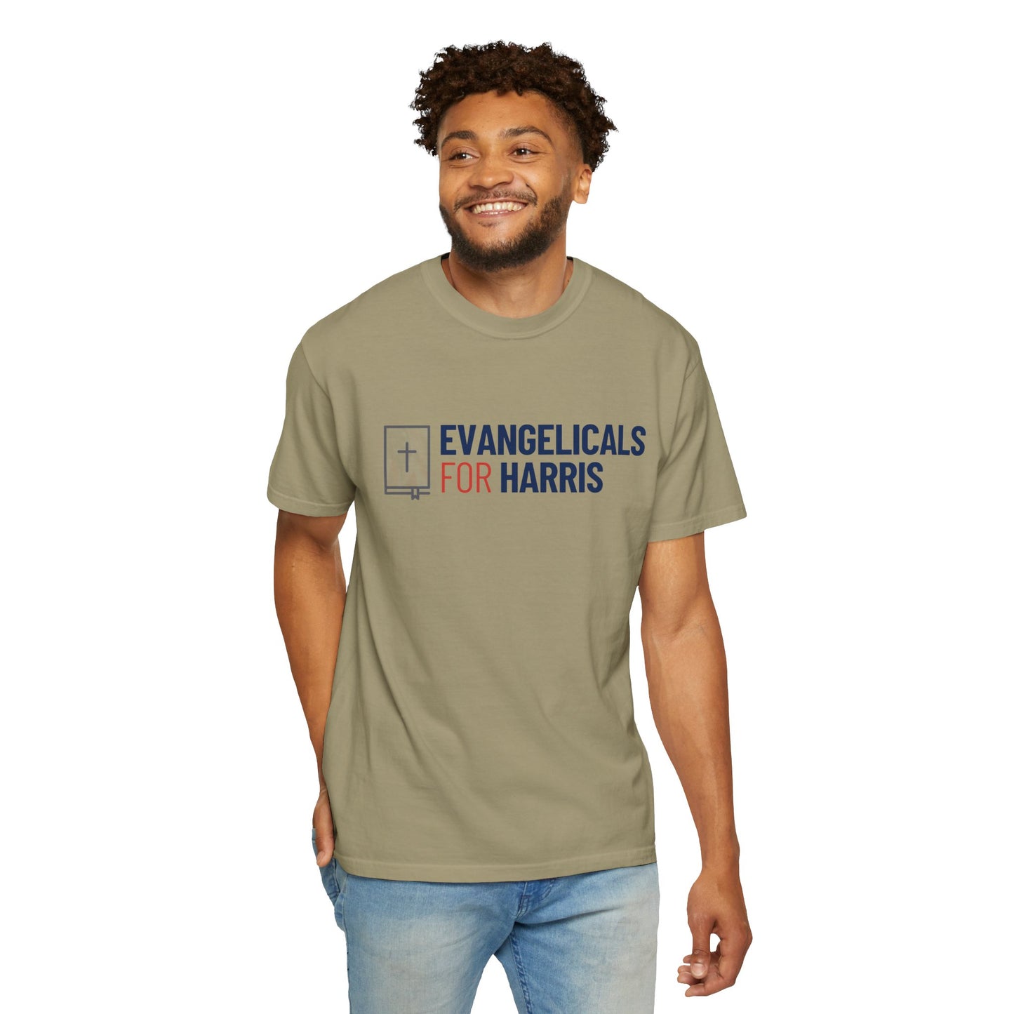 Evangelicals For Harris Logo Garment-Dyed T-Shirt