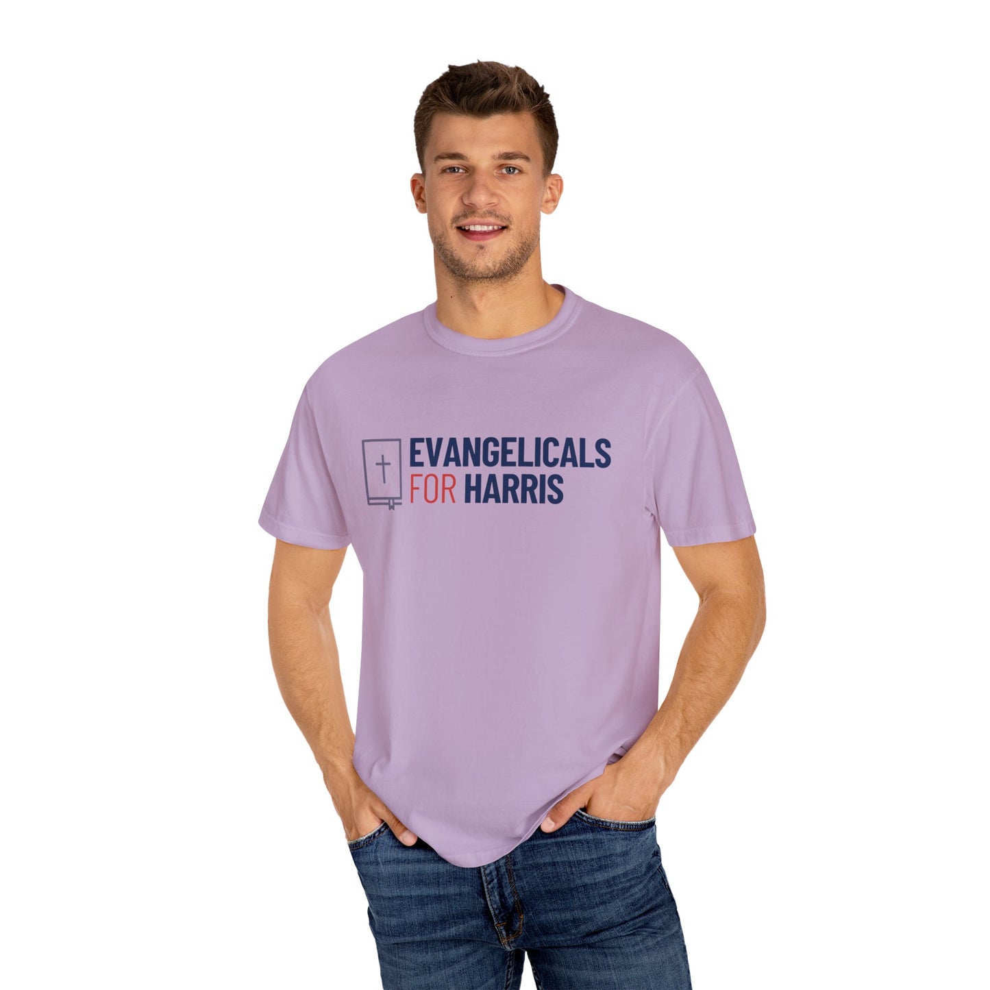 Evangelicals For Harris Logo Garment-Dyed T-Shirt