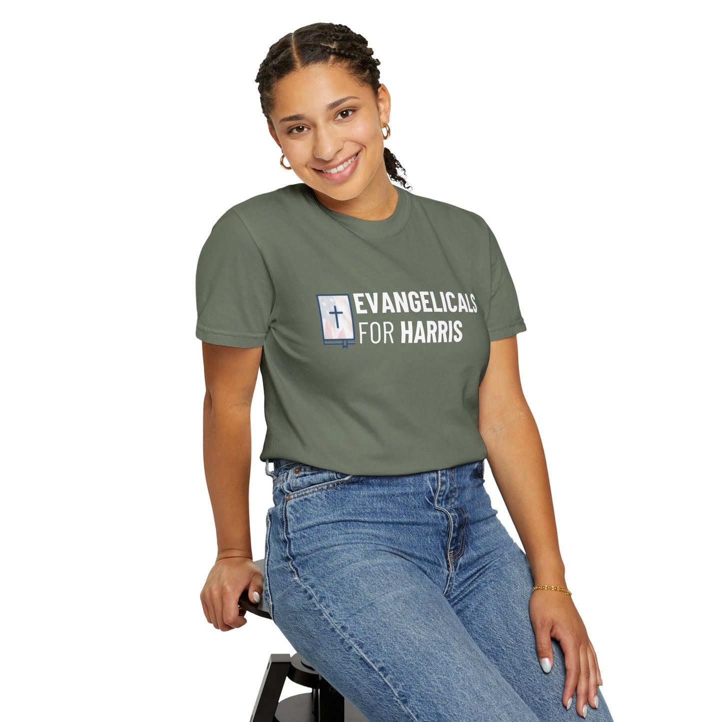 Evangelicals For Harris Logo Garment-Dyed T-Shirt