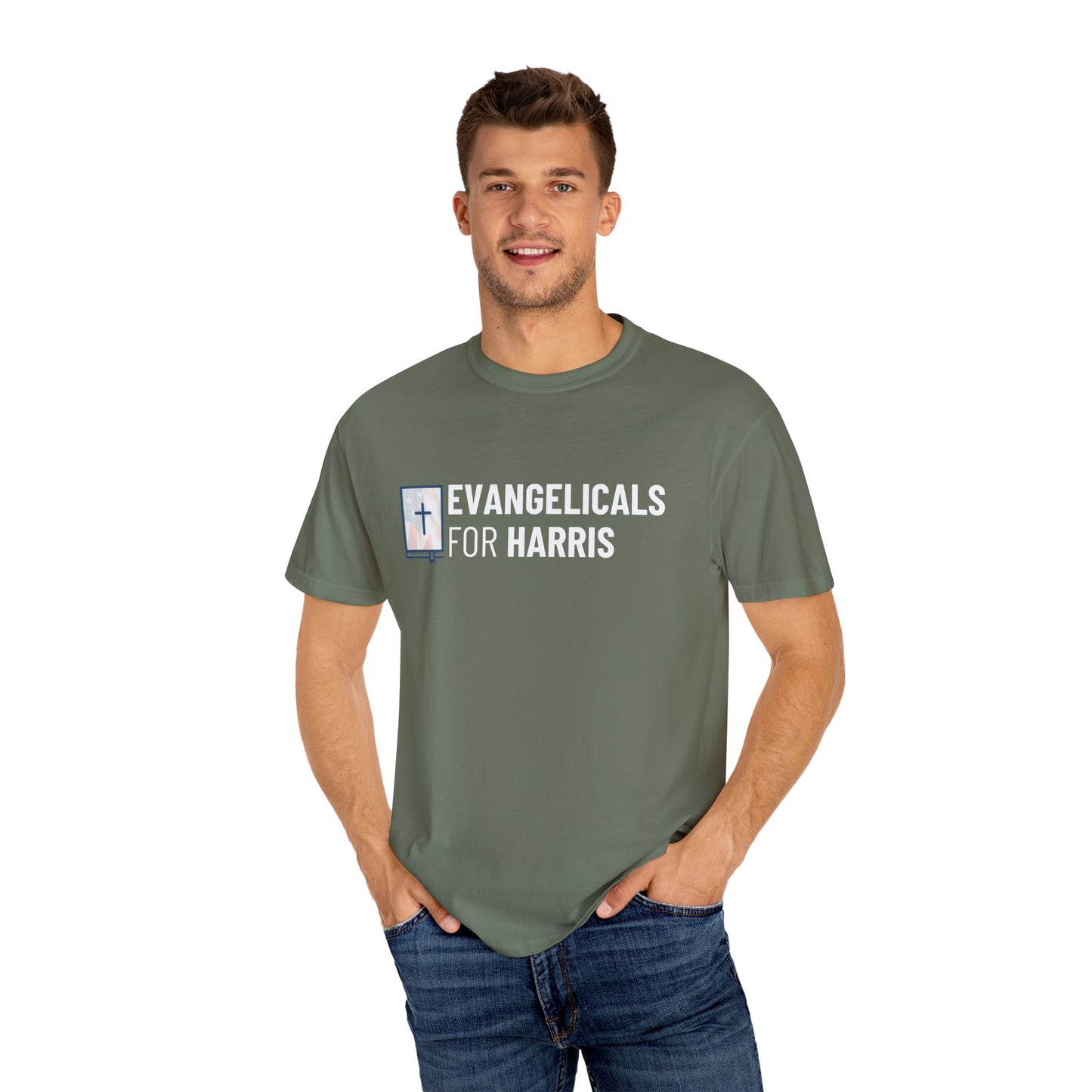 Evangelicals For Harris Logo Garment-Dyed T-Shirt