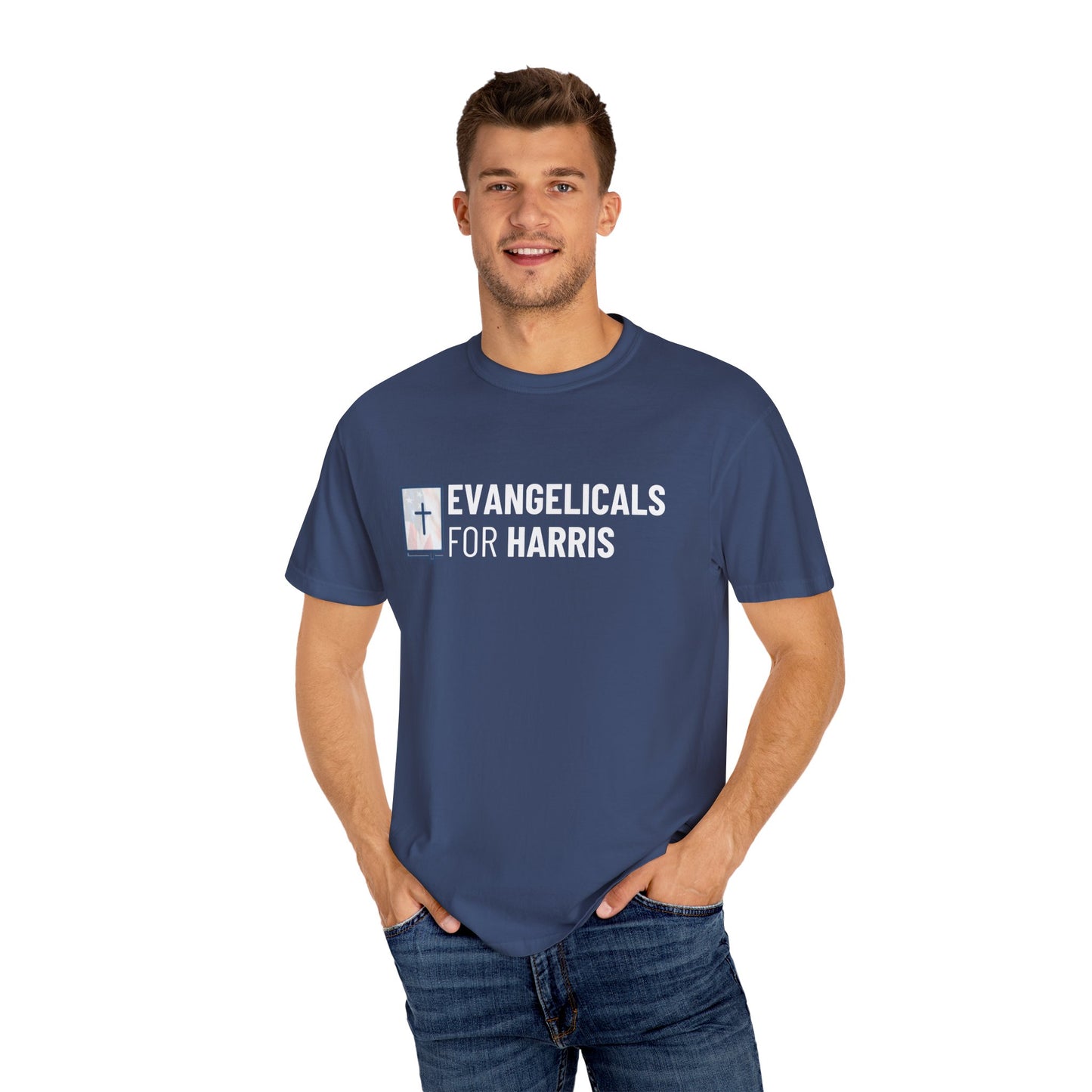 Evangelicals For Harris Logo Garment-Dyed T-Shirt