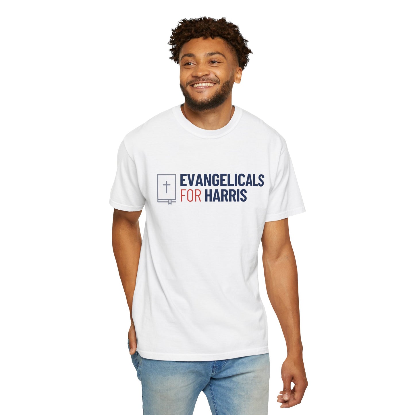 Evangelicals For Harris Logo Garment-Dyed T-Shirt