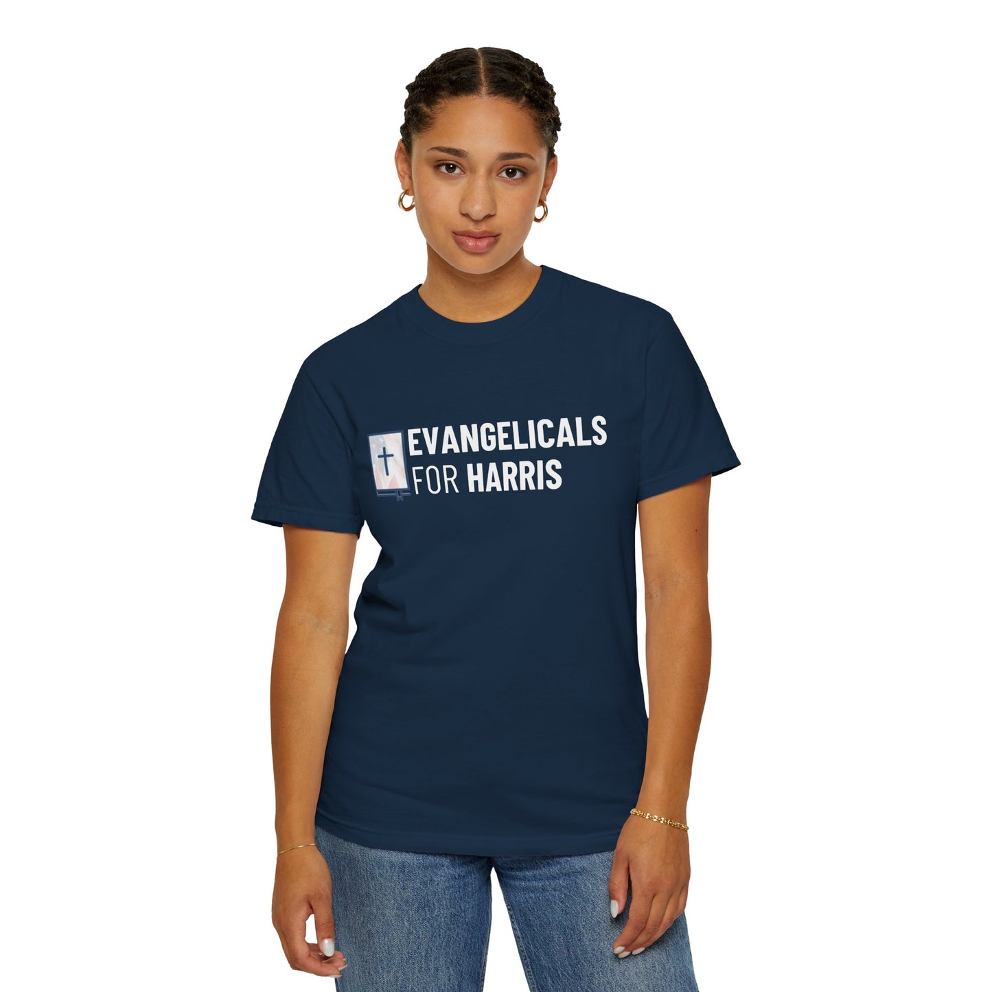 Evangelicals For Harris Logo Garment-Dyed T-Shirt