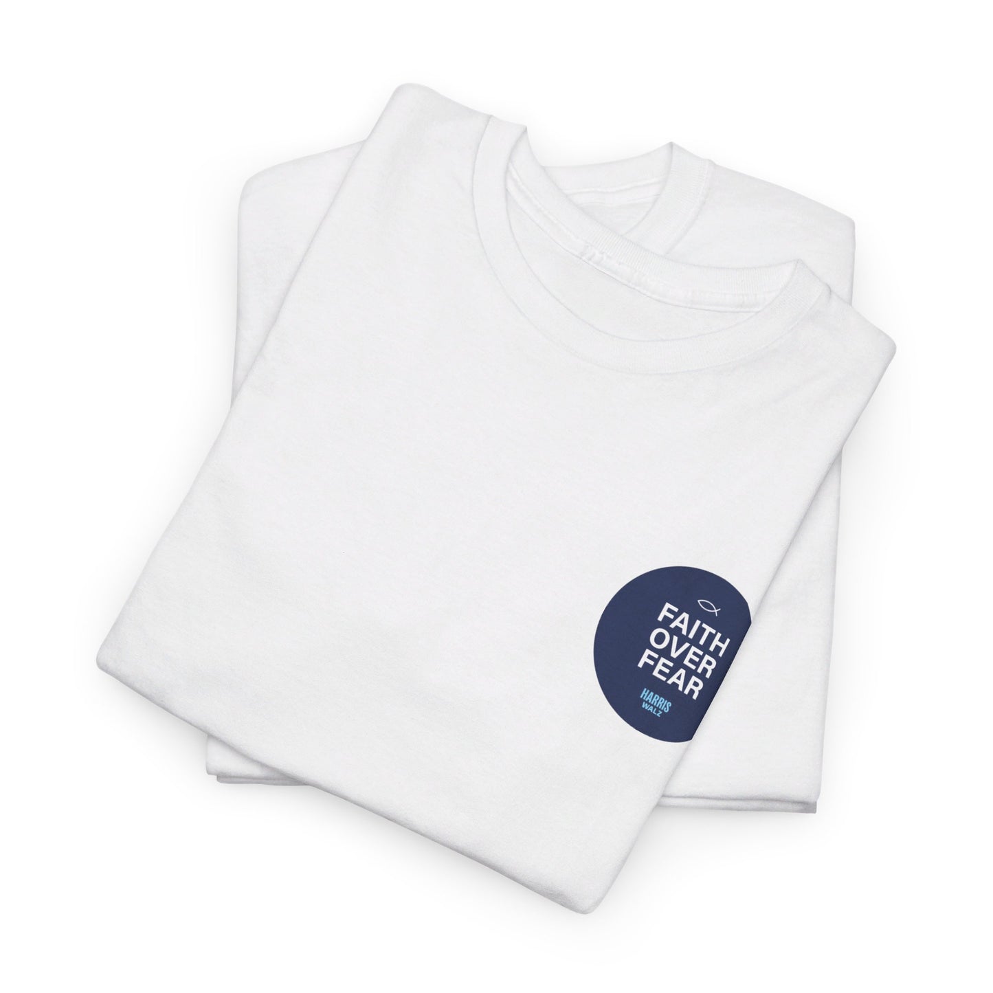 Faith Over Fear Corner Logo Tee