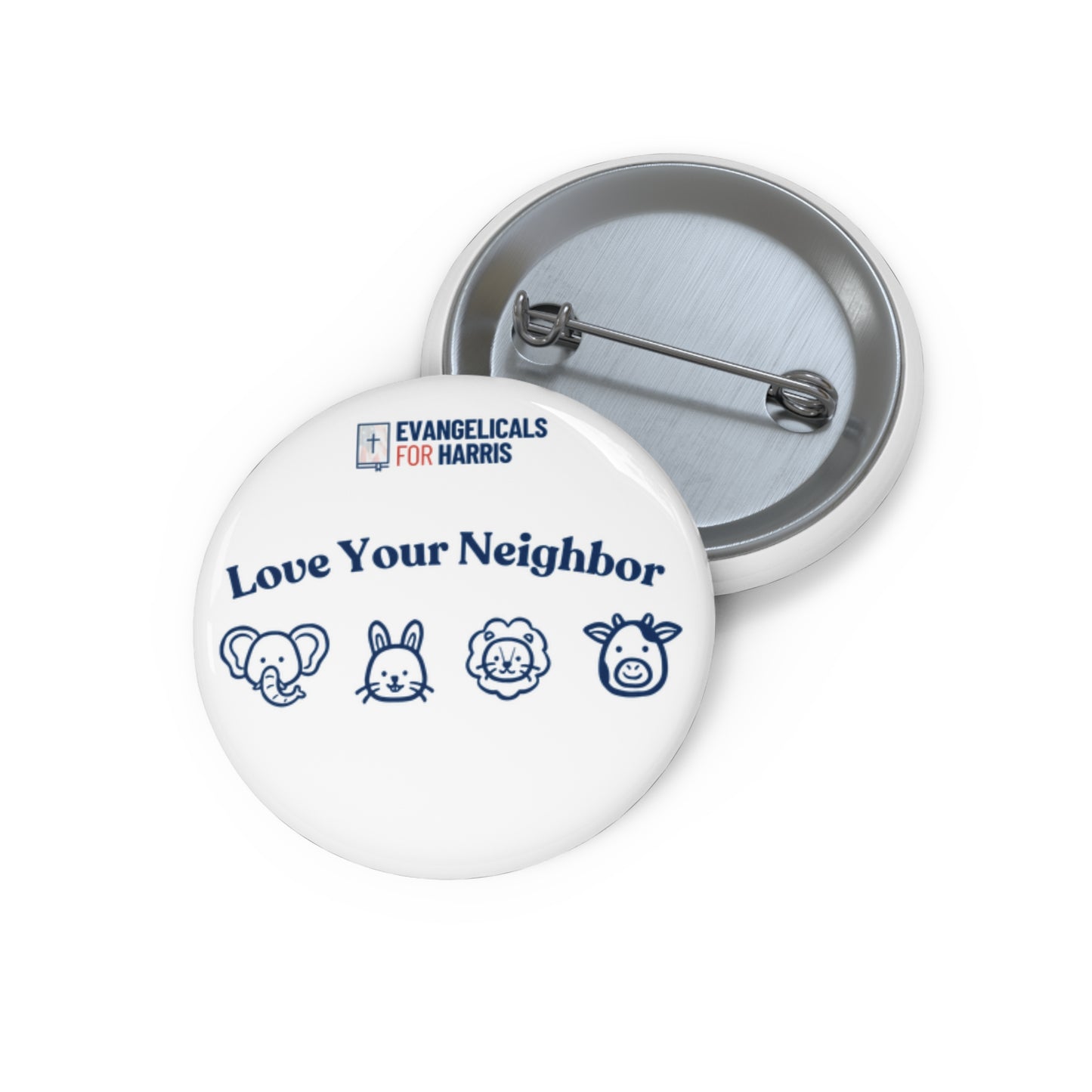 Love Your Neighbor Button Pin