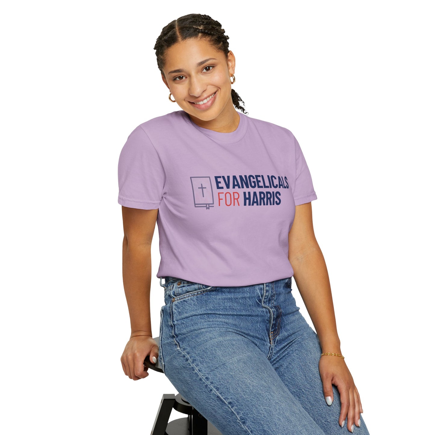 Evangelicals For Harris Logo Garment-Dyed T-Shirt