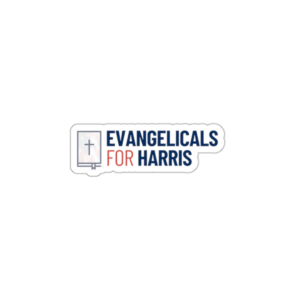 Evangelicals For Harris Kiss-Cut Transparent Sticker