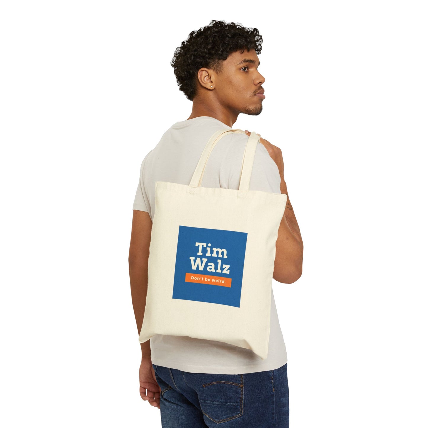 Tim Walz "Don't Be Weird" Tote Bag