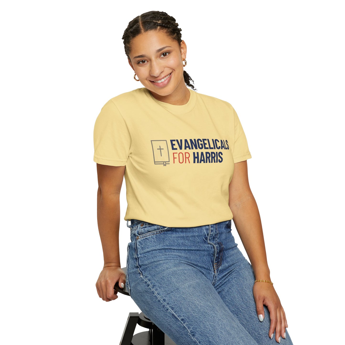 Evangelicals For Harris Logo Garment-Dyed T-Shirt