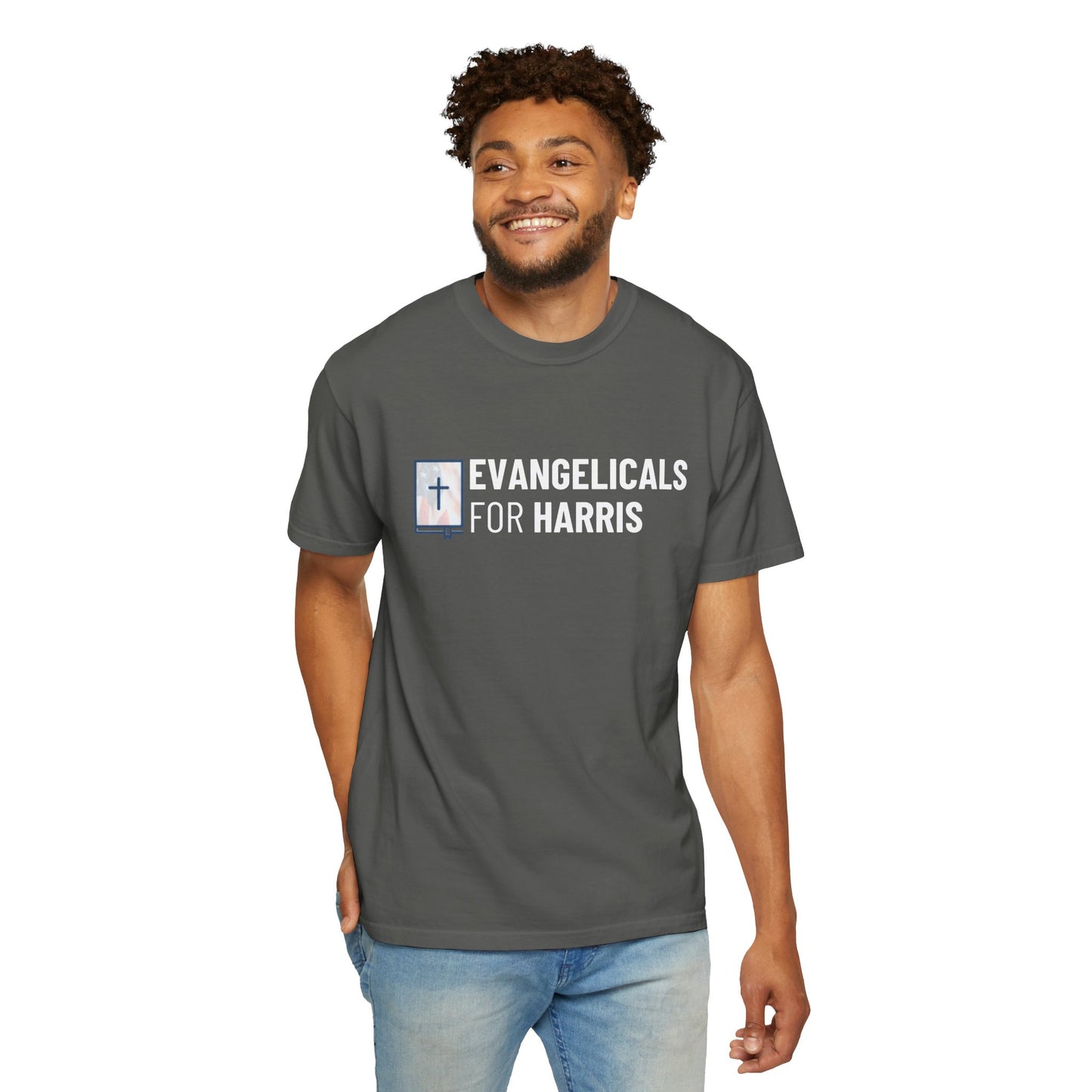 Evangelicals For Harris Logo Garment-Dyed T-Shirt