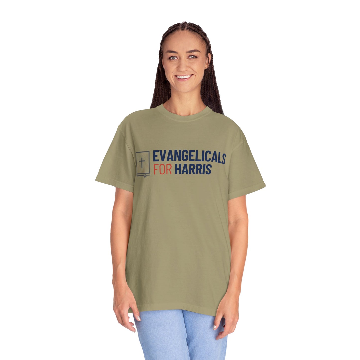 Evangelicals For Harris Logo Garment-Dyed T-Shirt