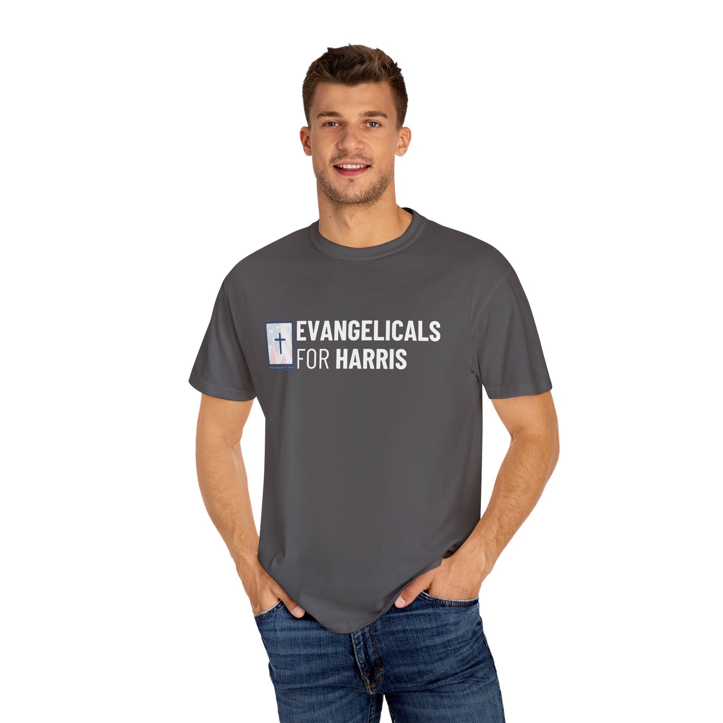 Evangelicals For Harris Logo Garment-Dyed T-Shirt